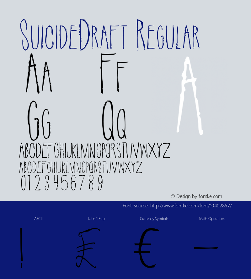 SuicideDraft Regular Version 1.000;PS 001.001;hotconv 1.0.56图片样张