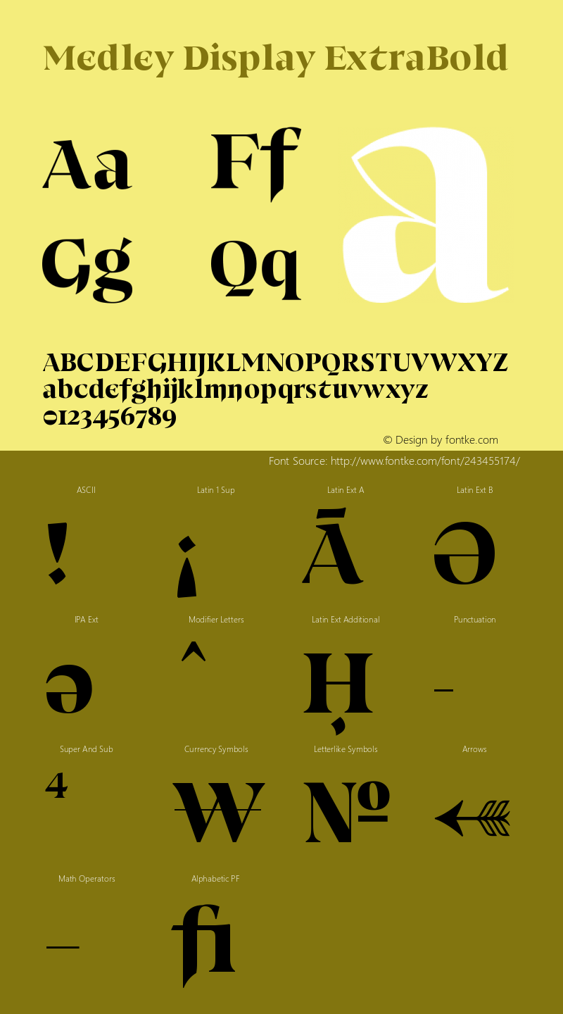 Medley Display ExtraBold Version 1.000 | web-ttf图片样张