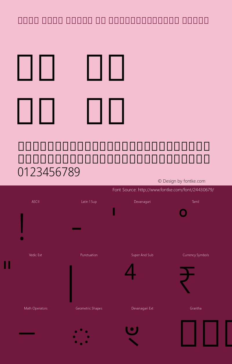 Noto Sans Tamil UI SemiCondensed Light Version 2.000图片样张