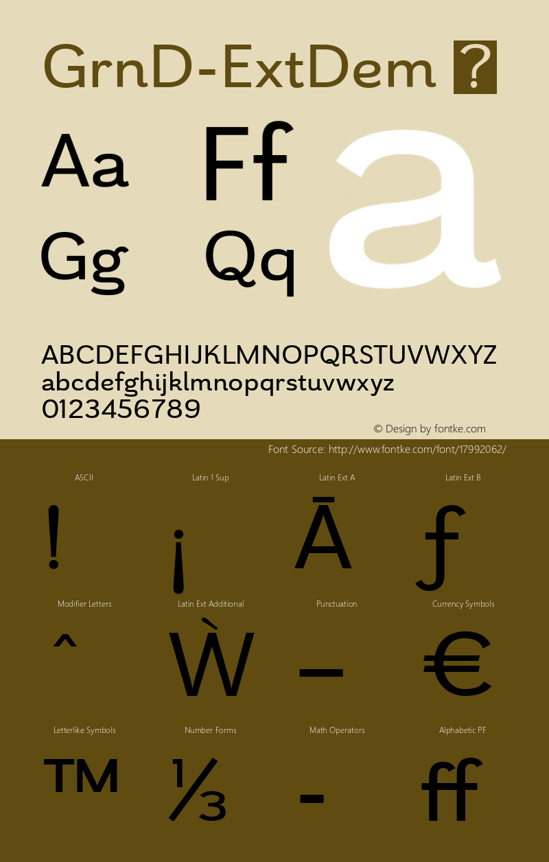 GrnD-ExtDem ☞ Version 1.000;com.myfonts.easy.insigne.grenale-2.ext-demi.wfkit2.version.457Y图片样张