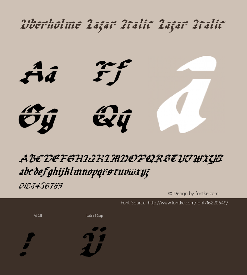 Uberholme Lazar Italic Lazar Italic 001.000图片样张