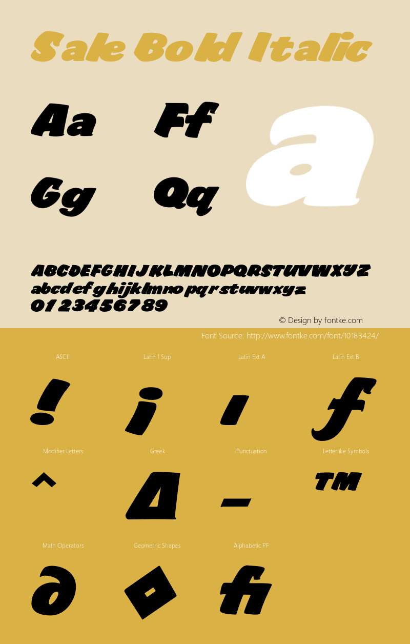 Sale Bold Italic 001.000图片样张