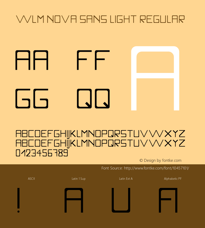 WLM Nova Sans Light Regular Version 1.0图片样张