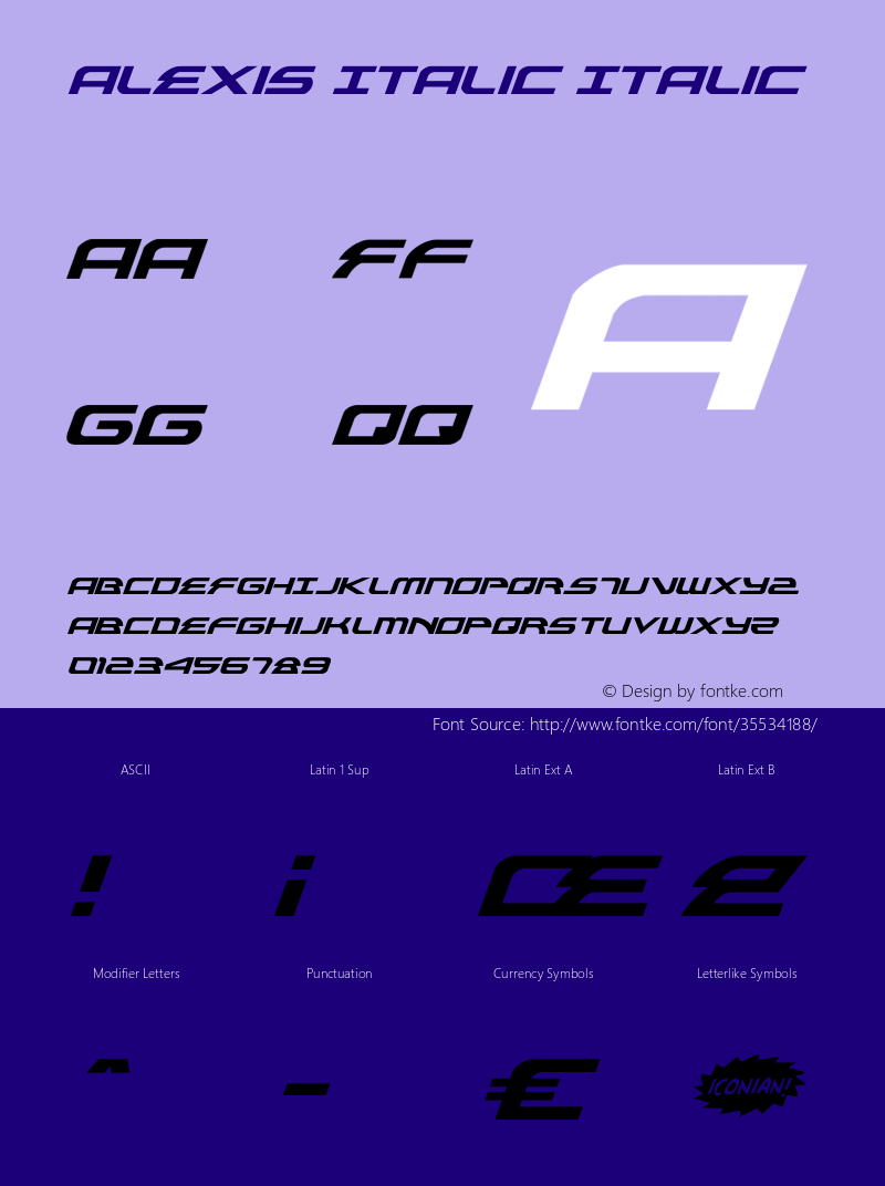 Alexis Italic Version 3.1; 2013图片样张