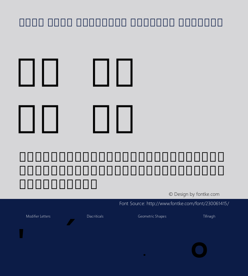 Noto Sans Tifinagh Azawagh Regular Version 2.002; ttfautohint (v1.8) -l 8 -r 50 -G 200 -x 14 -D tfng -f none -a qsq -X 