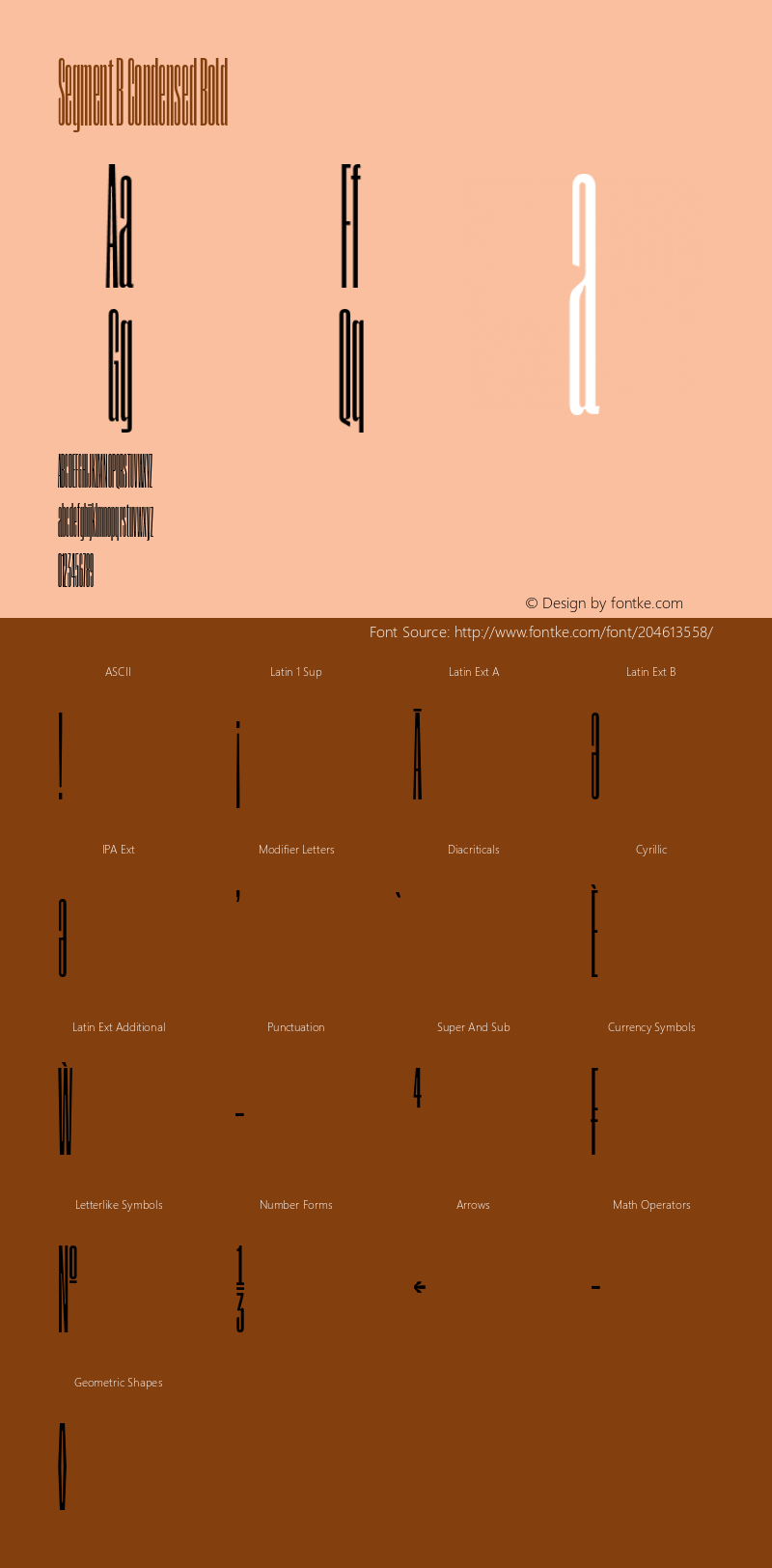 Segment B Condensed Bold Version 1.001;hotconv 1.0.109;makeotfexe 2.5.65596图片样张