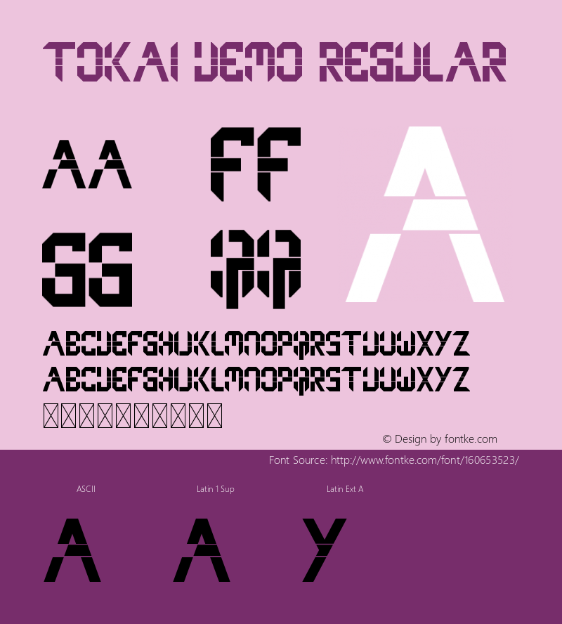 Tokai Demo Version 1.001;Fontself Maker 3.5.4图片样张