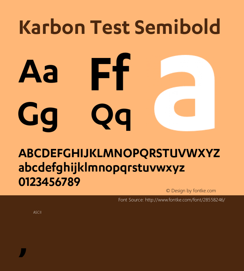 Karbon Semibold Test Regular Version 1.1图片样张