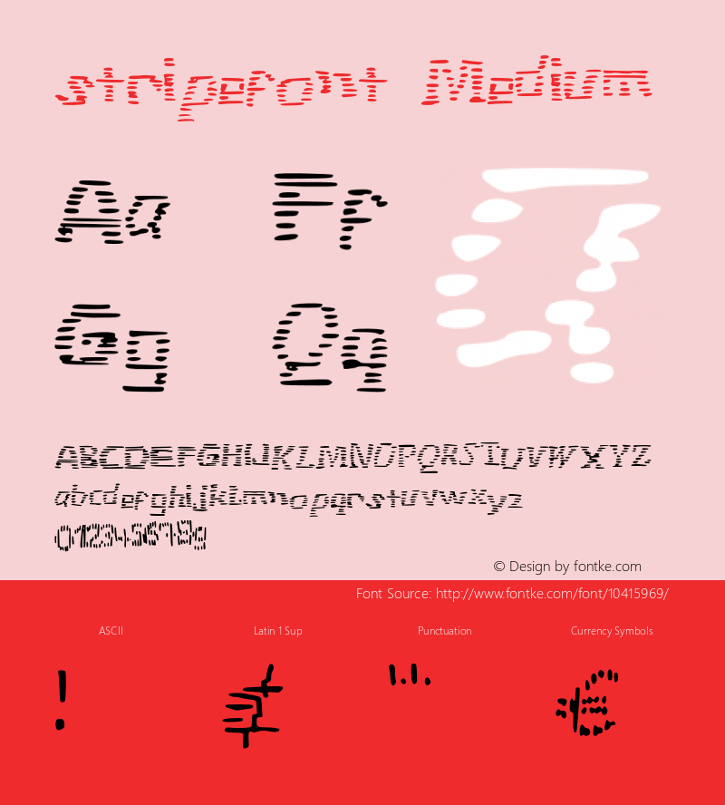 stripefont Medium Version 001.000图片样张