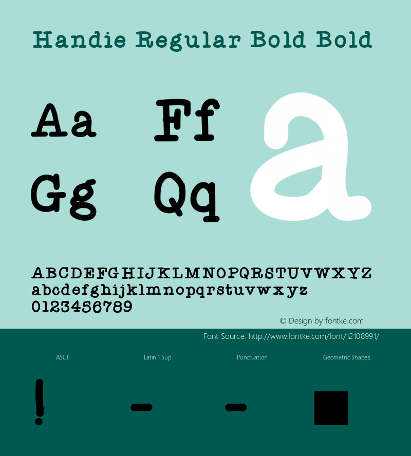 Handie Regular Bold Bold Version 001.000图片样张