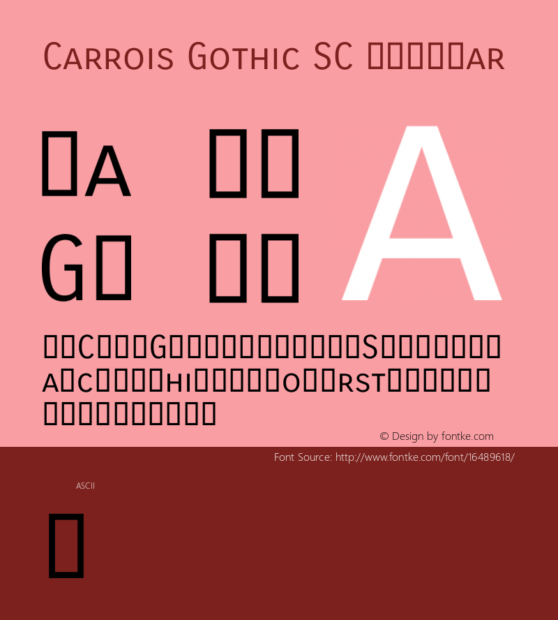 Carrois Gothic SC Regular Version 1.001图片样张