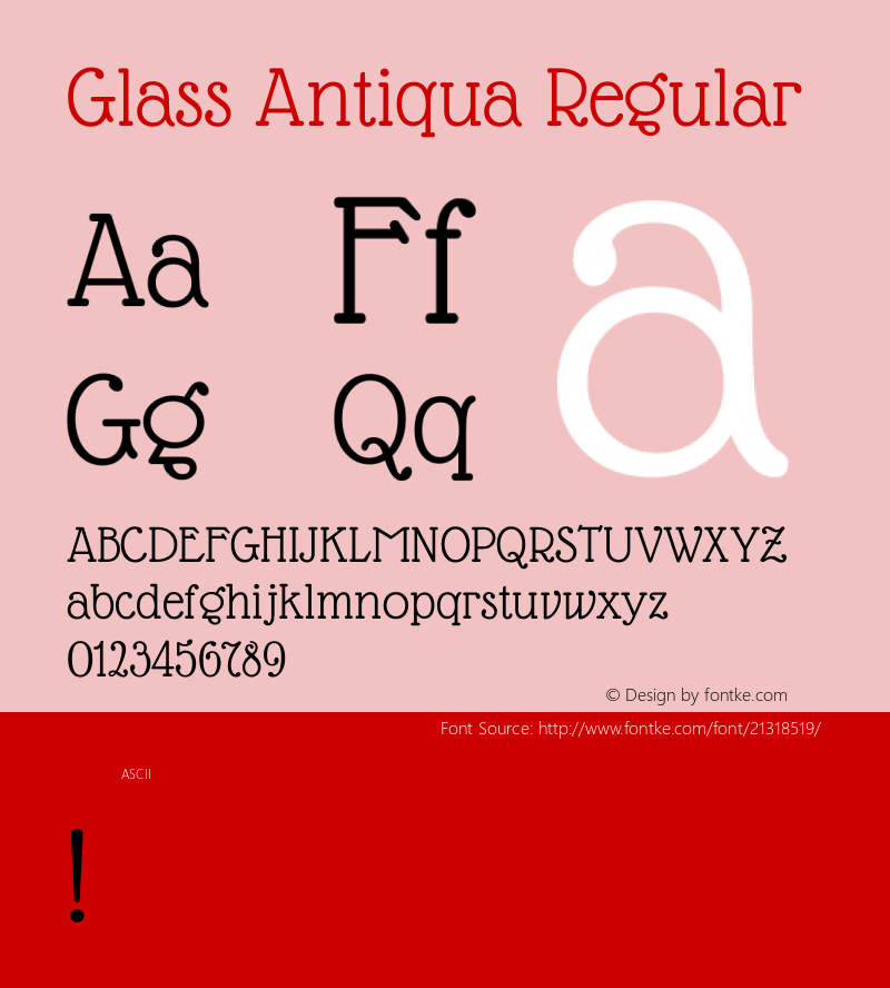 Glass Antiqua Regular 图片样张