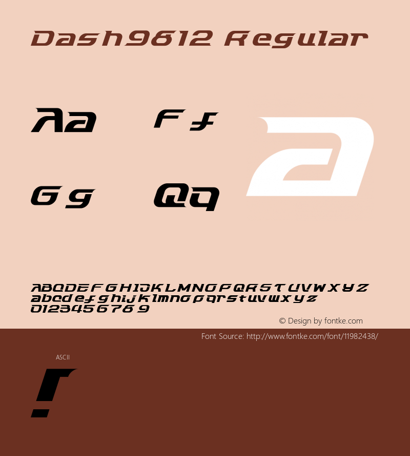 Dash9812 Regular 1.0图片样张