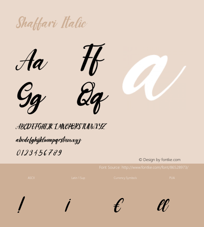 Shaffari Italic Version 1.00;October 14, 2020;FontCreator 12.0.0.2563 64-bit图片样张