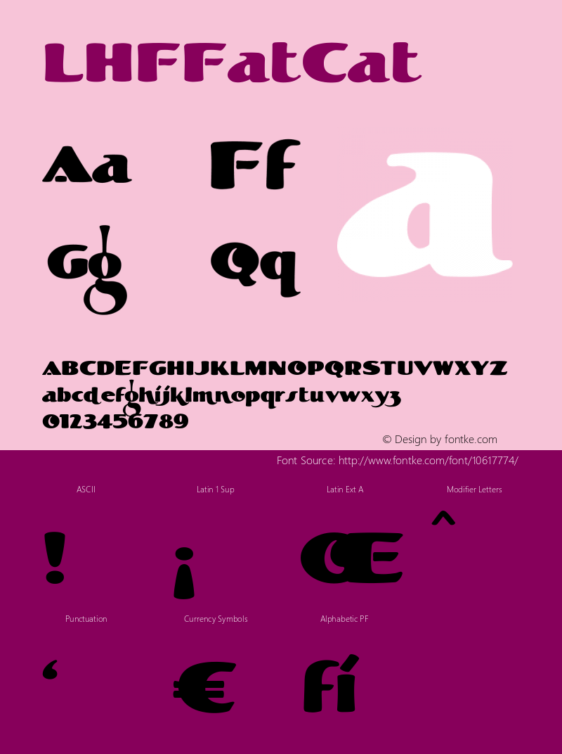 LHFFatCat ☞ (1.0);com.myfonts.letterheadfonts.lhf-fat-cat.regular.wfkit2.3z9X图片样张