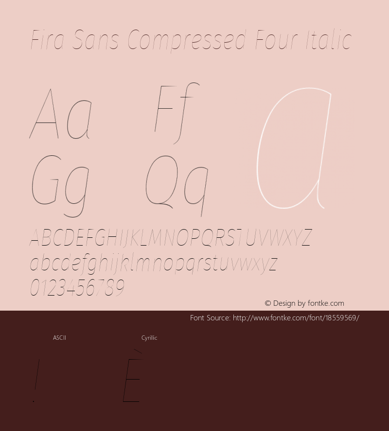 Fira Sans Compressed Four Italic Version 4.203;PS 004.203;hotconv 1.0.88;makeotf.lib2.5.64775; ttfautohint (v1.4.1)图片样张