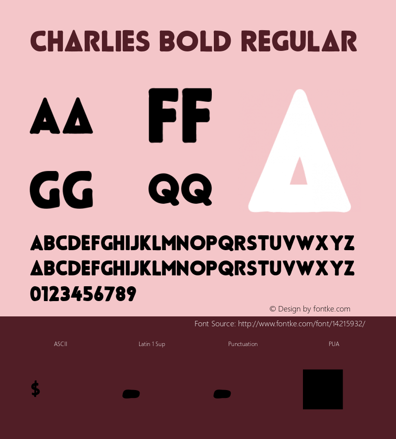 Charlies Bold Regular Version 1.001;PS 001.001;hotconv 1.0.70;makeotf.lib2.5.58329图片样张