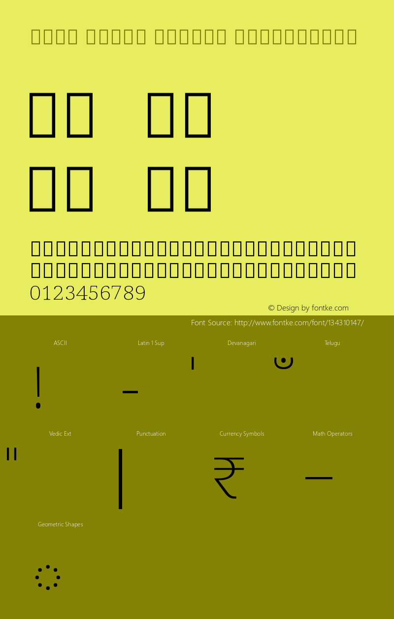 Noto Serif Telugu ExtraLight Version 2.001图片样张