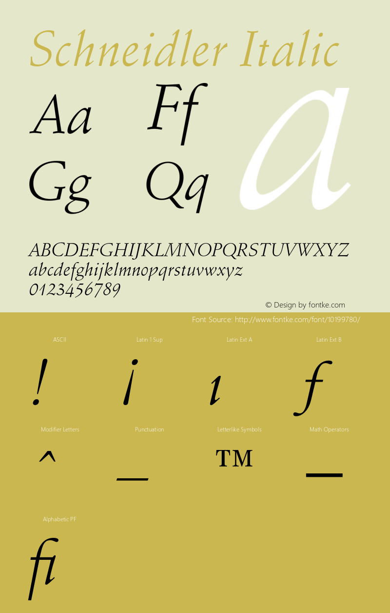 Schneidler Italic 2.0-1.0图片样张