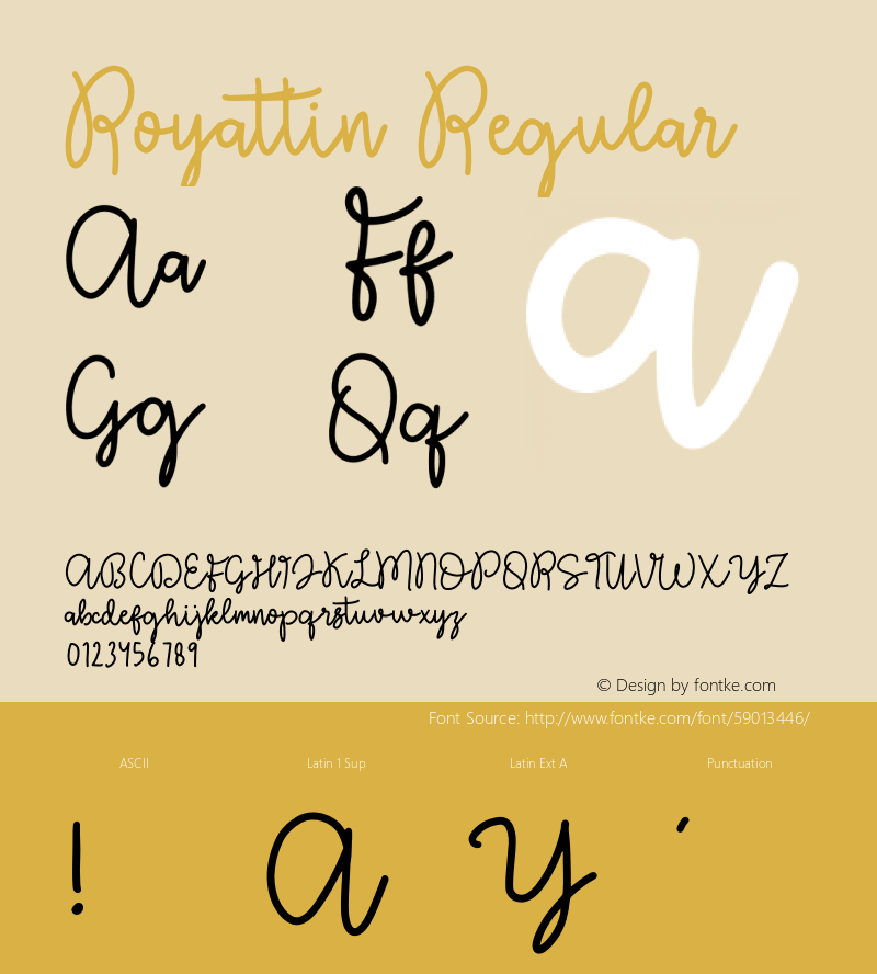 Royattin Version 1.008;Fontself Maker 3.5.1图片样张