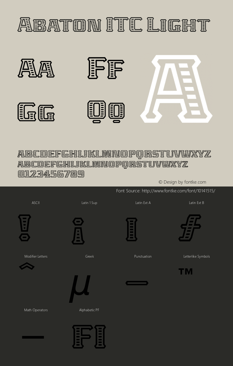 Abaton ITC Light 001.001图片样张