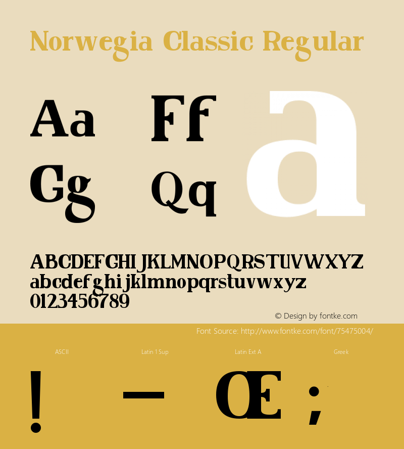 Norwegia Classic Version 1.00;August 19, 2020;FontCreator 12.0.0.2525 64-bit图片样张
