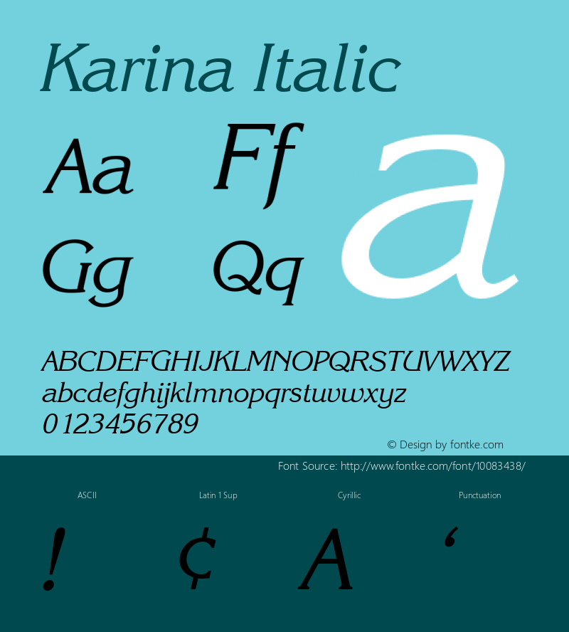 Karina Italic 001.001图片样张