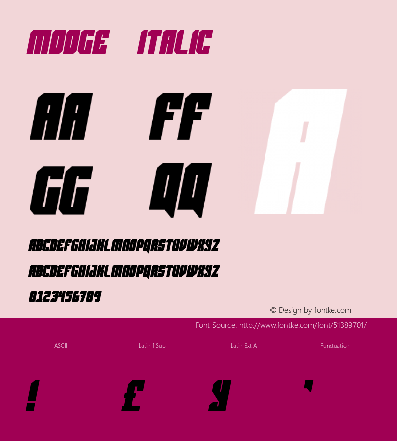 Mooge Italic Version 1.002;Fontself Maker 3.4.0图片样张