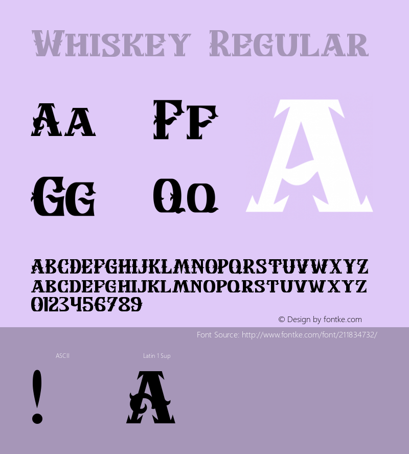 Whiskey Version 1.003;Fontself Maker 2.0.3图片样张