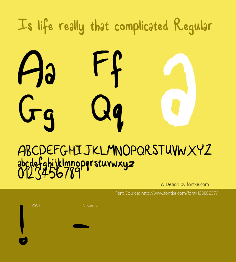 Is life really that complicated Regular Lanier My Font Tool for Tablet PC 1.0图片样张