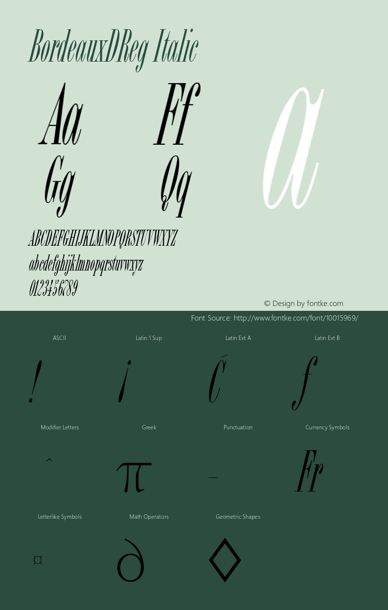 BordeauxDReg Italic Version 001.005图片样张