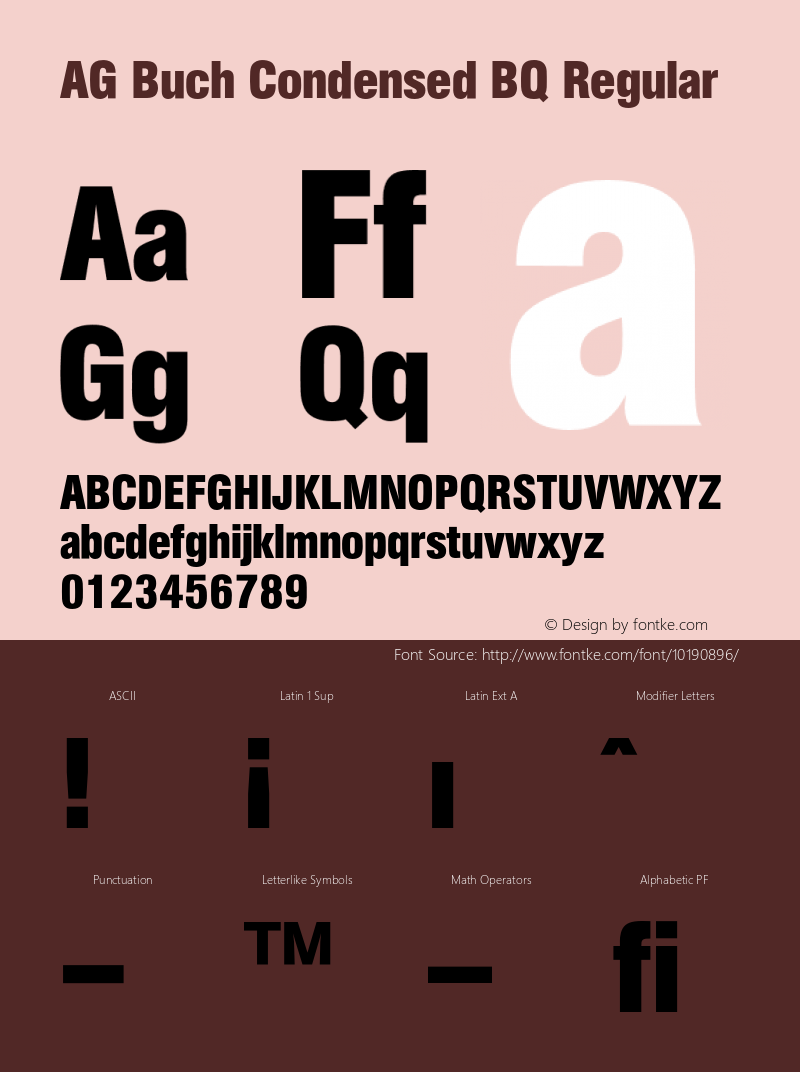 AG Buch Condensed BQ Regular 001.000图片样张