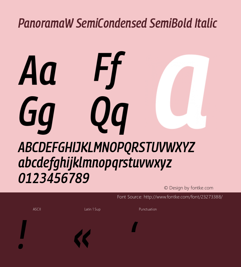 PanoramaW SemiCondensed Light Bold Italic Version 1.001;PS 1.1;hotconv 1.0.72;makeotf.lib2.5.5900; ttfautohint (v0.92) -l 8 -r 50 -G 200 -x 14 -w 