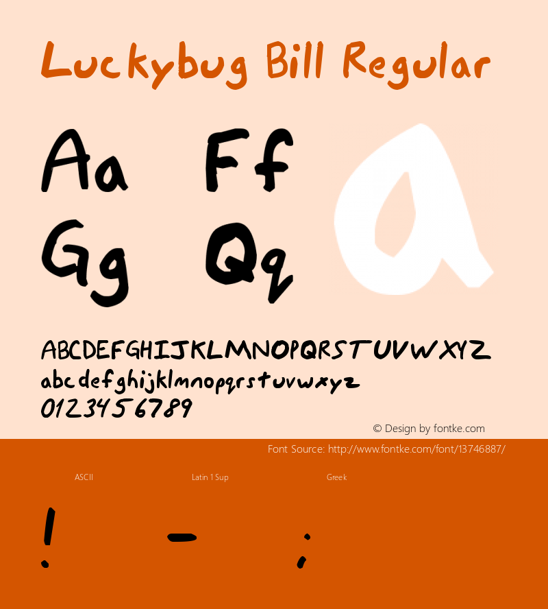 Luckybug Bill Regular Version 1.0 May 6, 2006 (initial release)图片样张