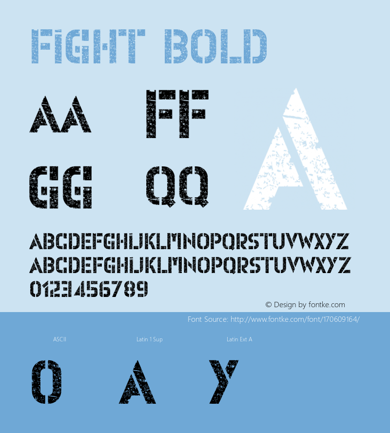 Fight Bold Version 1.002;Fontself Maker 3.5.4图片样张