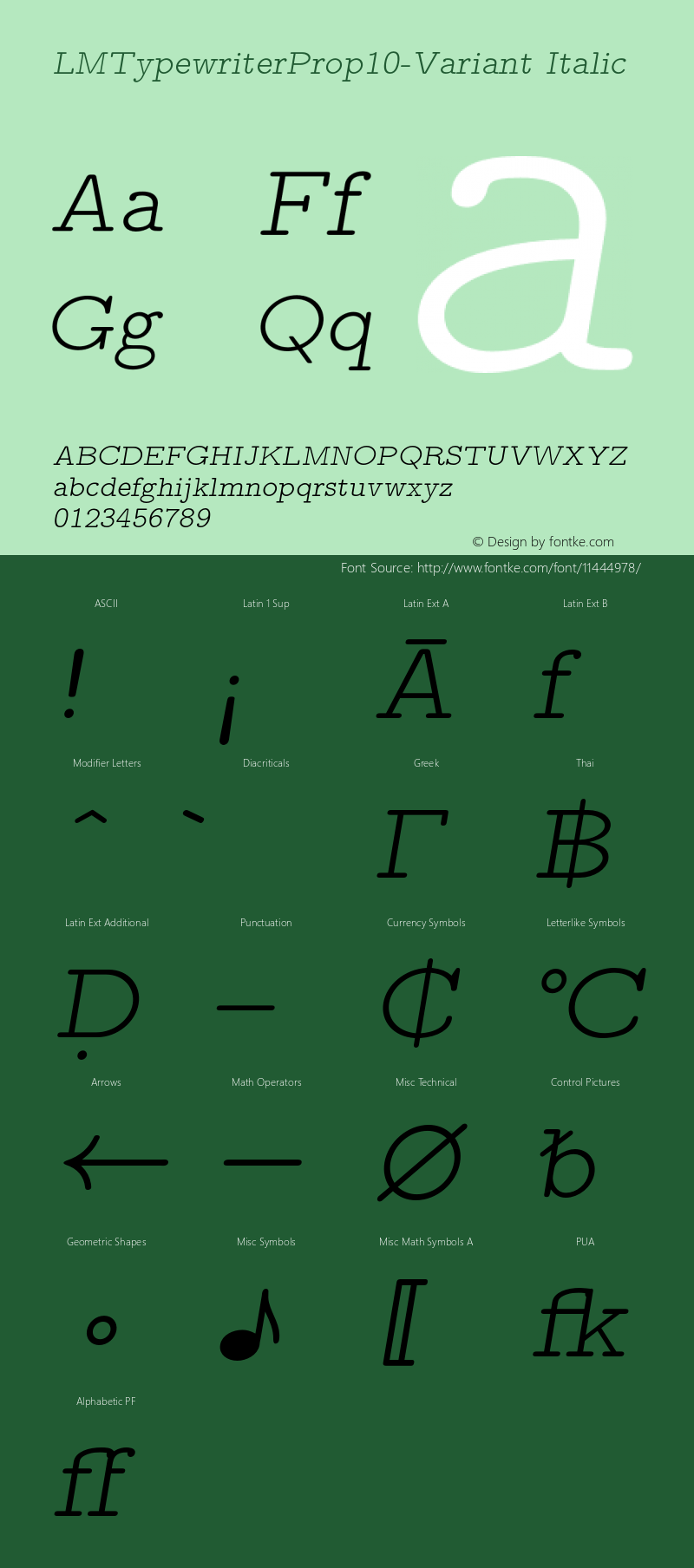 LMTypewriterProp10-Variant Italic Version 1.010;PS 1.010;hotconv 1.0.49;makeotf.lib2.0.14853图片样张