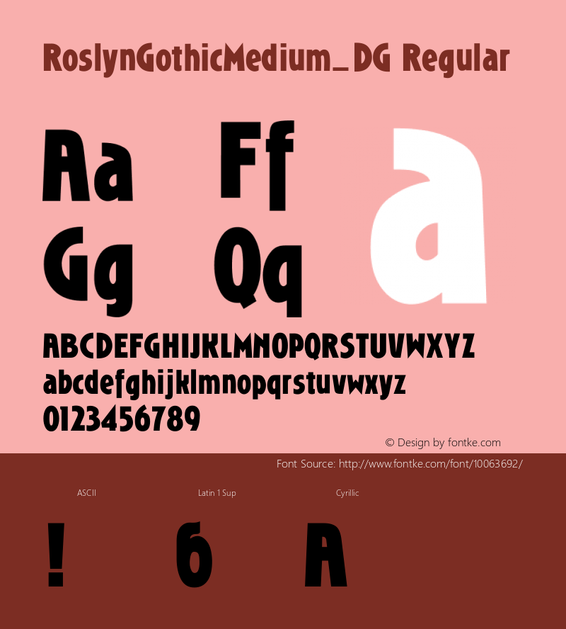 RoslynGothicMedium_DG Regular Converted from H:\NEW\RSLB__DG.TF1 by ALLTYPE图片样张