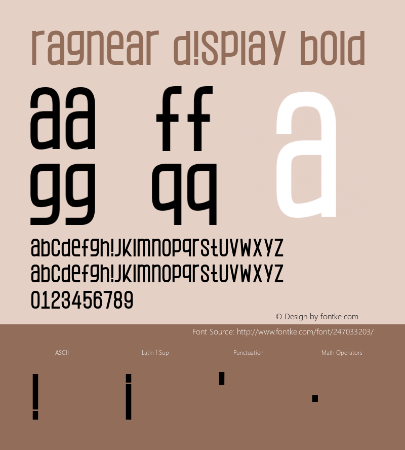 Ragnear Display Bold Version 1.00;March 3, 2022;FontCreator 13.0.0.2683 32-bit图片样张