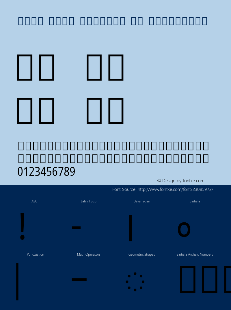 Noto Sans Sinhala UI Condensed Version 1.901图片样张