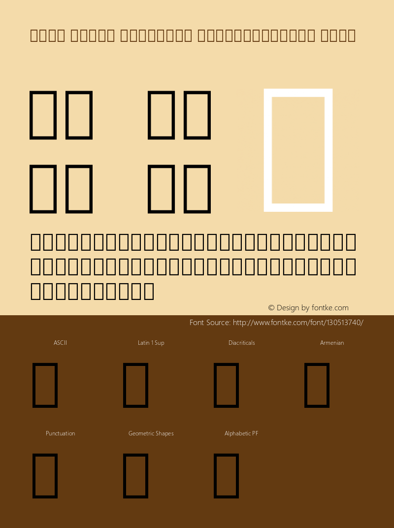 Noto Serif Armenian SemiCondensed Thin Version 2.005图片样张