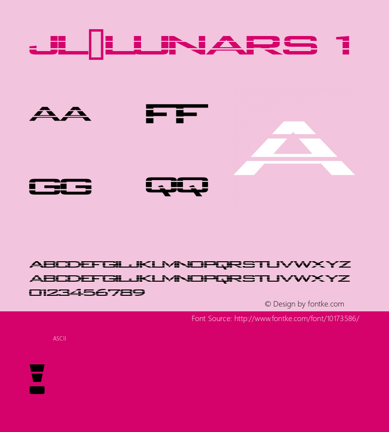 JI-Lunars 1 Macromedia Fontographer 4.1 4/23/2001图片样张