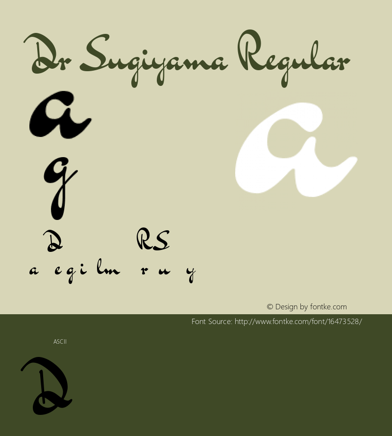 Dr Sugiyama Regular Version 1.000图片样张