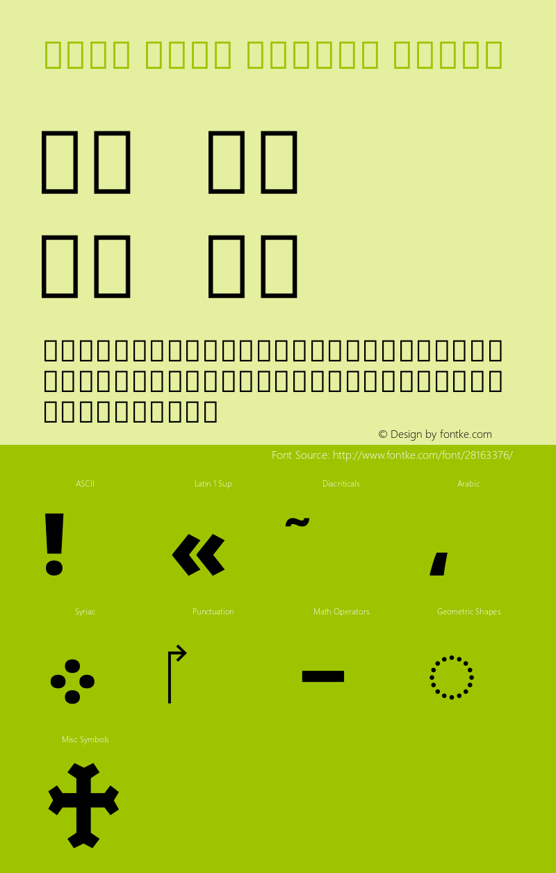 Noto Sans Syriac Black Version 2.000图片样张