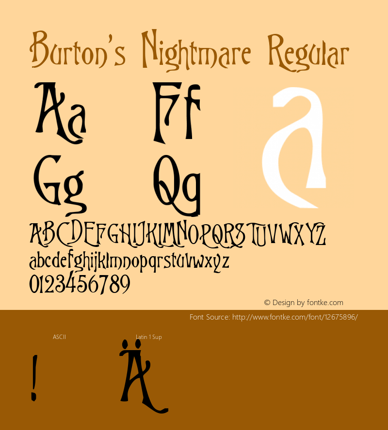 Burton's Nightmare Regular Version 1.0图片样张