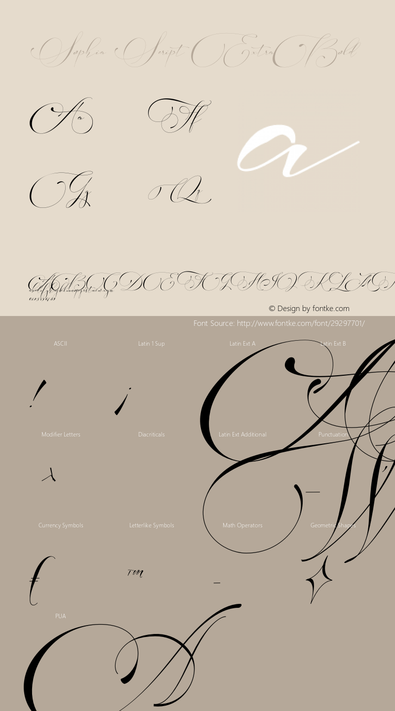 Sophia Script ExtraBold Version 1.000;PS 001.000;hotconv 1.0.88;makeotf.lib2.5.64775图片样张