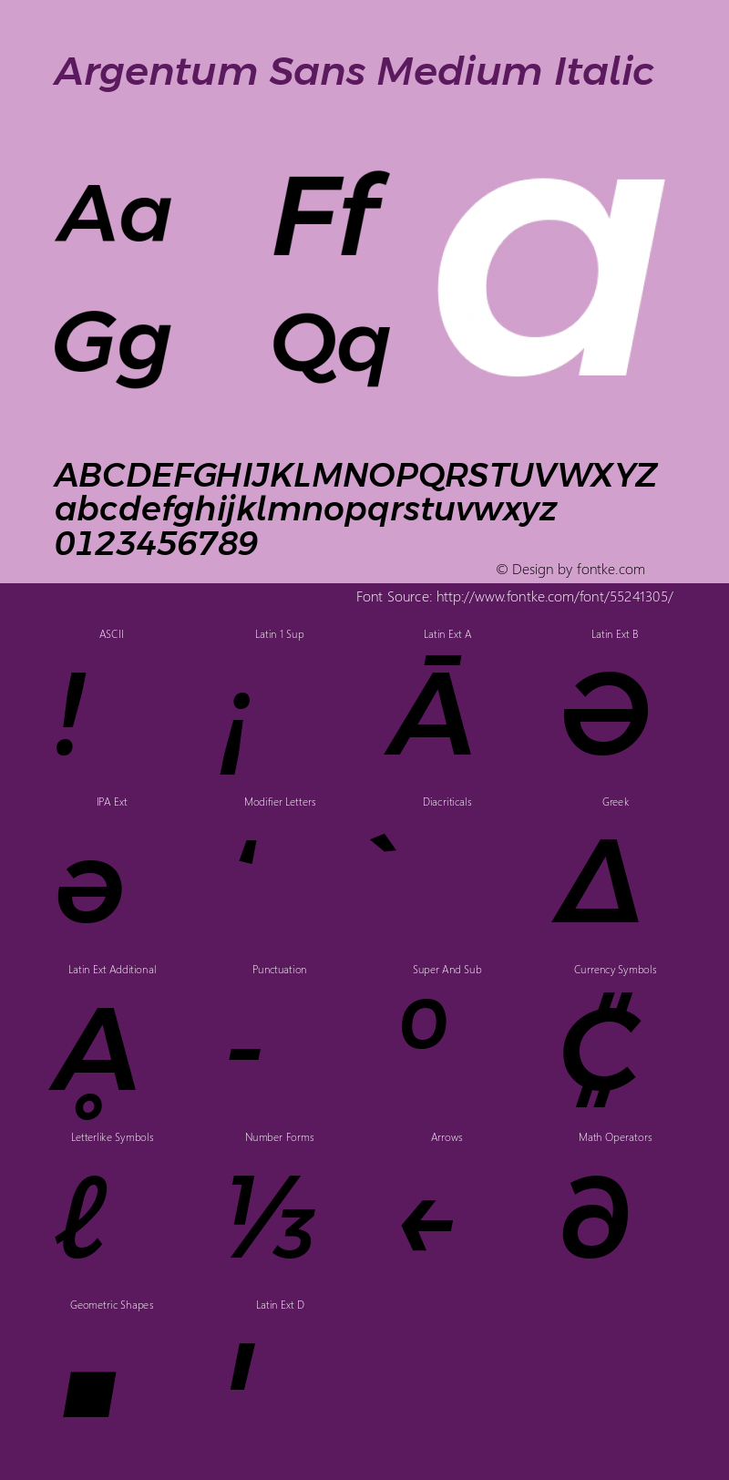 Argentum Sans Medium Italic Version 2.60;February 17, 2020;FontCreator 12.0.0.2522 64-bit图片样张