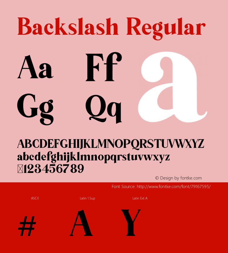 Backslash Version 1.005;Fontself Maker 3.5.1图片样张