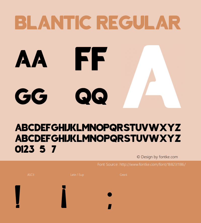 blantic Version 1.00;February 24, 2021;FontCreator 11.5.0.2427 32-bit图片样张