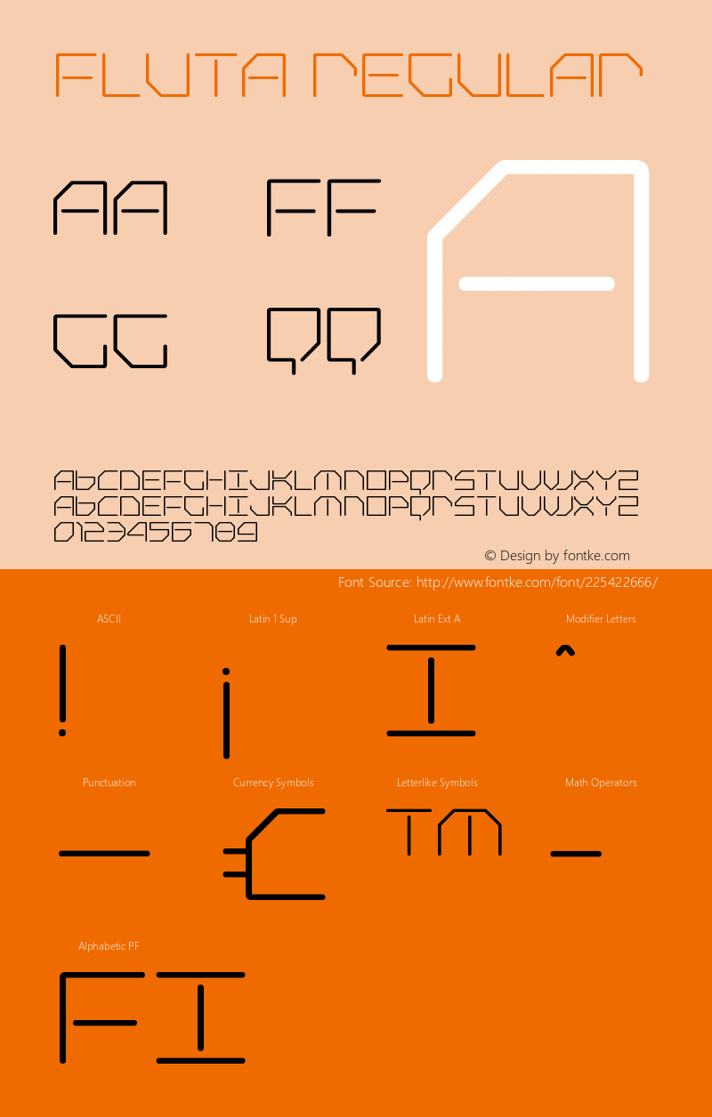 Fluta Regular Version 1.000;FEAKit 1.0图片样张