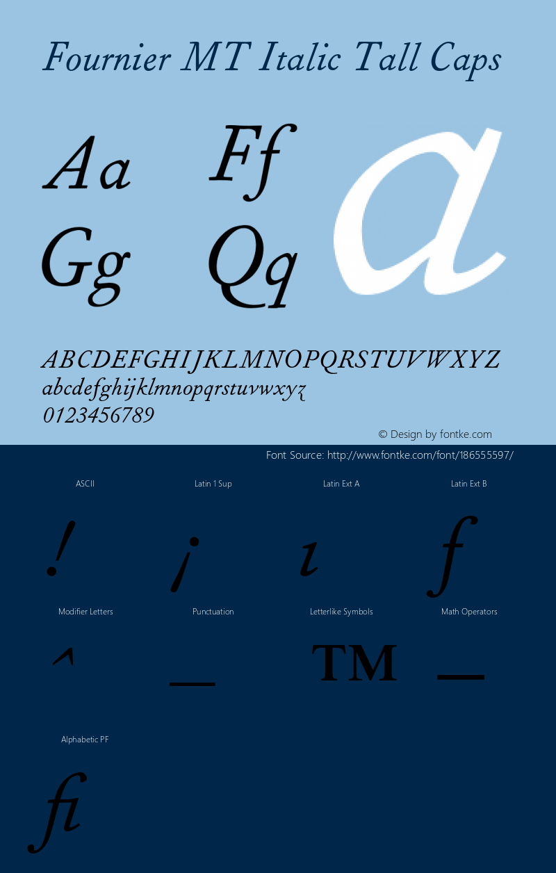 FournierMT-ItalicTallCaps 001.004图片样张